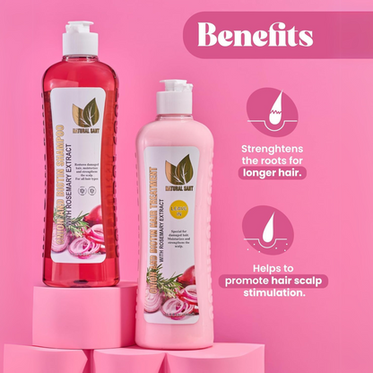 Onion Biotin & Rosemary Shampoo & Treatment Set
